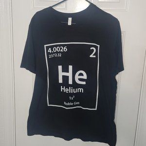 Helium (He) Atomic Number 2 Periodic Table of Elements - Shirt Size XL